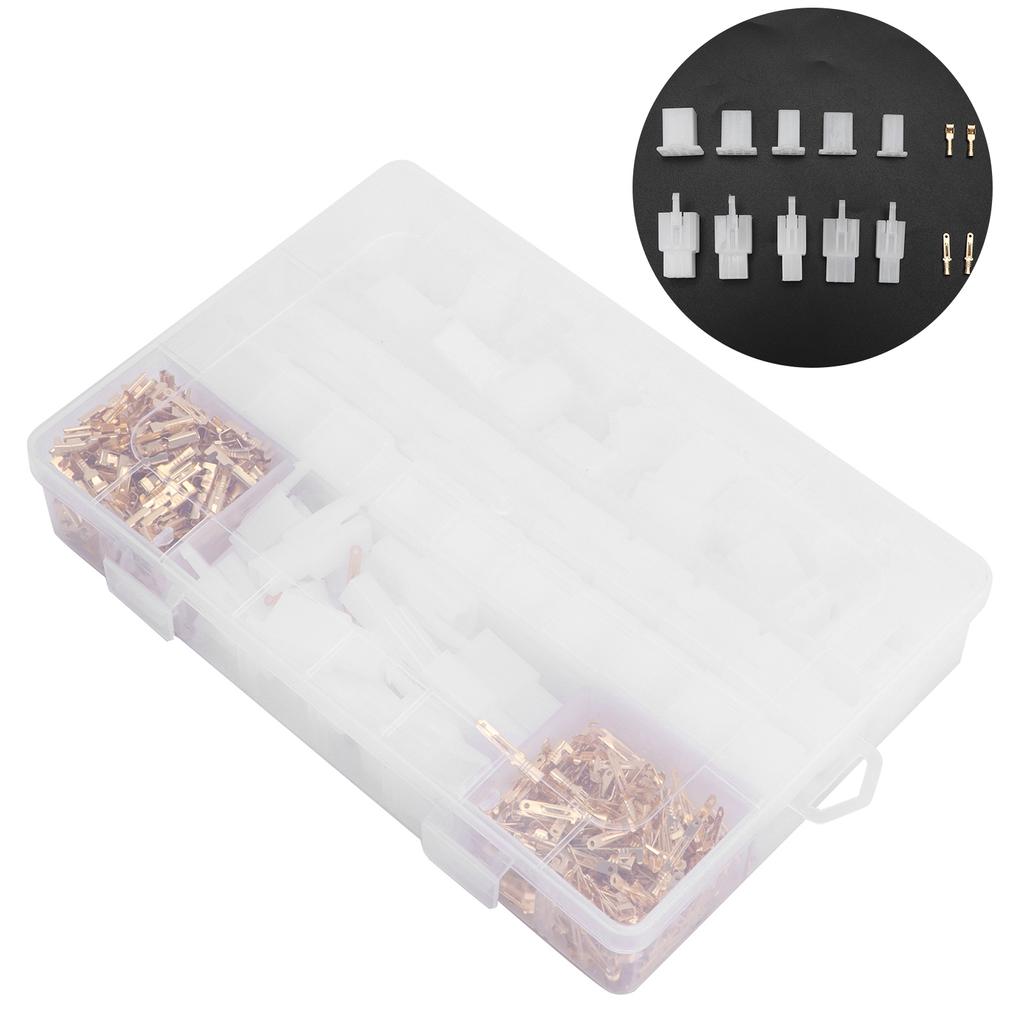 580PCS Car Electrical Connector Block Insulating Terminal 2.8mm 2 3 4 6 9Pin for Motorcycle Boat