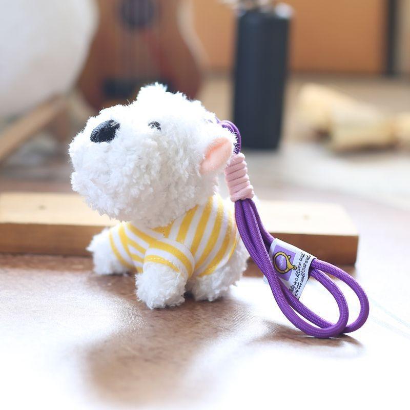 Dog Highland West Plush Keychain Backpack Decor Pendant Gift For Girls Children