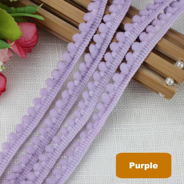1-10Yards Mini Colorful Pearl Pompom Decoration Ball Tassel Ribbon Sewing Lace Knitted Fabric Handmade DIY Craft Accessories
