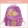 Cute Childrens School Bag With Cartoon Capybara Print For School Use Daily