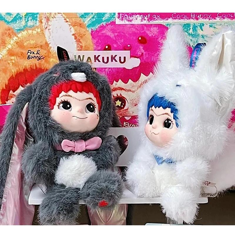 Bandai Wakuku Peluche Colgante Caja Sorpresa Zorro y Conejo Serie Diario Travieso Regalo de Cumpleaños Navidad Adorno Lindo Caja Misteriosa@@@
