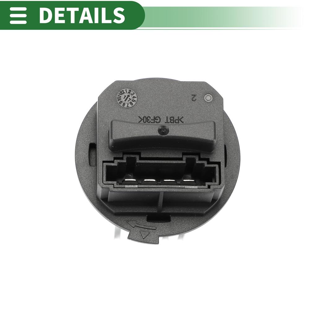 Motoforti HVAC Blower Motor Resistor/Heater Blower Resistor for Land Rover LR2 L4 2.0L 2013-2015, Metal and Plastic, Part Number LR002685, Black.