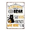 Bee Series Metal Tin Sign Wall Decor 20x30cm