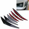 6Pcs Car Front Bumper Lip Splitter Fins Body Spoiler Canards Refit Gloss Black