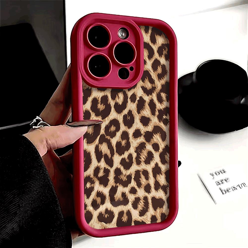 Brown Leopard Print Pattern Shockproof Phone Case for Xiaomi Redmi Note 14 13 12 11 10 9 8 7 Pro Anti-Slip Soft TPU Cover
