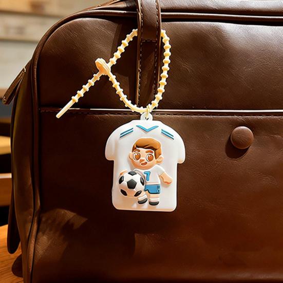 1/4Pcs Football Jersey Squeeze Toy, Stress Relief Soccer T-shirt Toy, Football Themed Backpack Charm Decor Keychain Pendant, Souvenir Gifts for