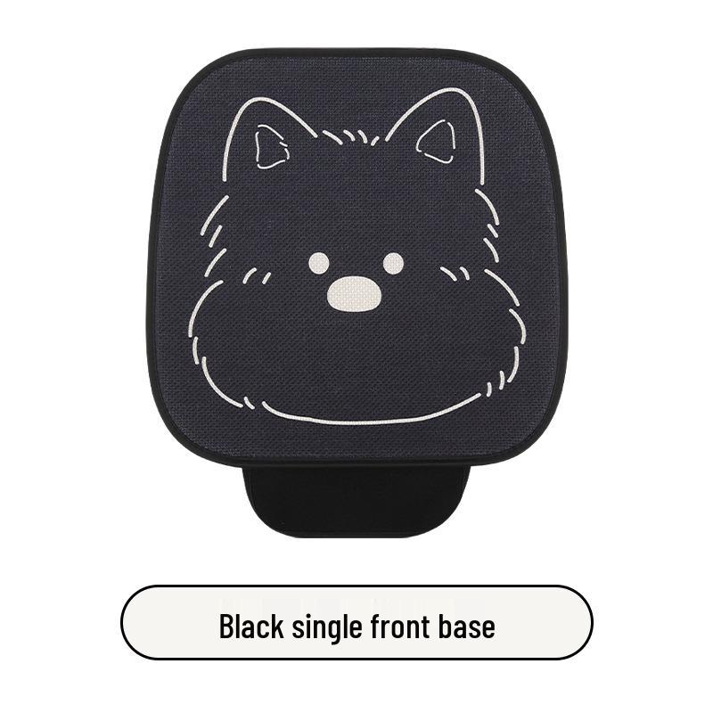 West Highlands Cute Cartoon Cotton Linen Car Seat Cushion for Women - Fits Toyota BZ3, RAV4, Corolla, and Ruifang