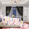 2Pcs Moon Stars - Printed curtains, Polyester material, bedroom curtains, Living room decor, home decor