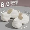 High-heeled eva slippers new summer outer wear thick bottom heightening one-word drag non-slip wear-resistant breathable cool slippers