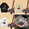 Moo Deng Tiny Baby Hippo Star Thailand Cute Pygmy Hippo Unisex Men Women Kid T-Shirt Print Short Sleeve Round Neck