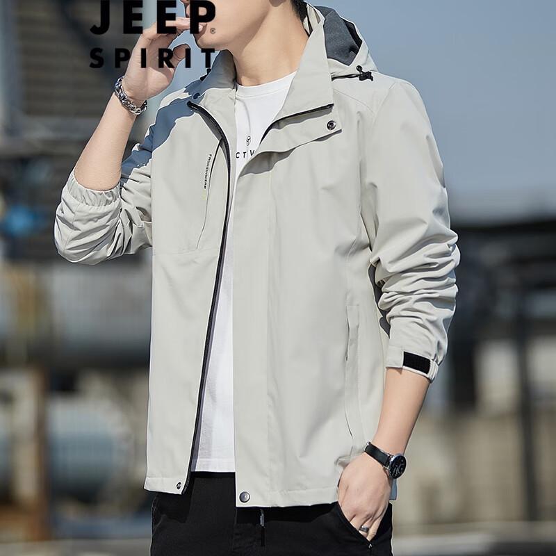 JEEP SPIRIT Men s Business Casual Windbreaker Jacket XL