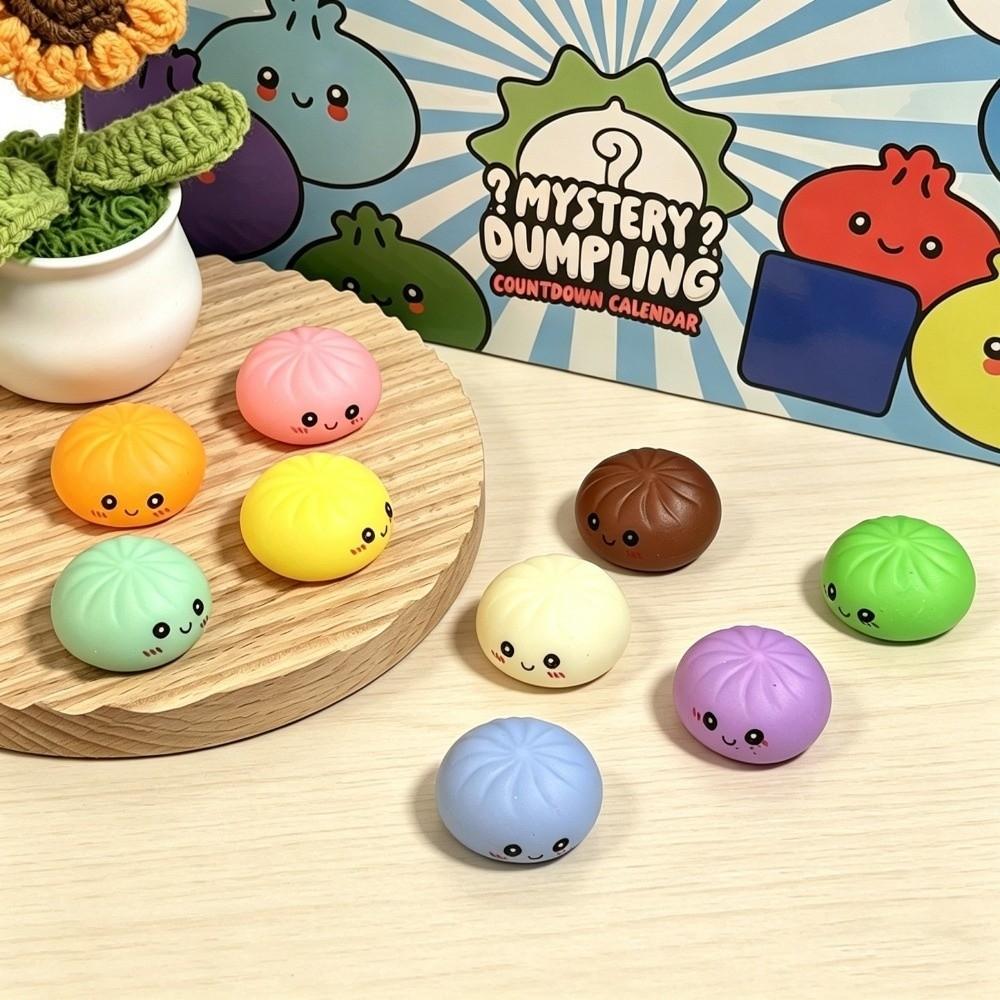 Calendario dell'Avvento Morbido Misterioso Gnocchi Fidget Gnocchi Pallina di Pasta Scatola Cieca per Bambini e Adulti