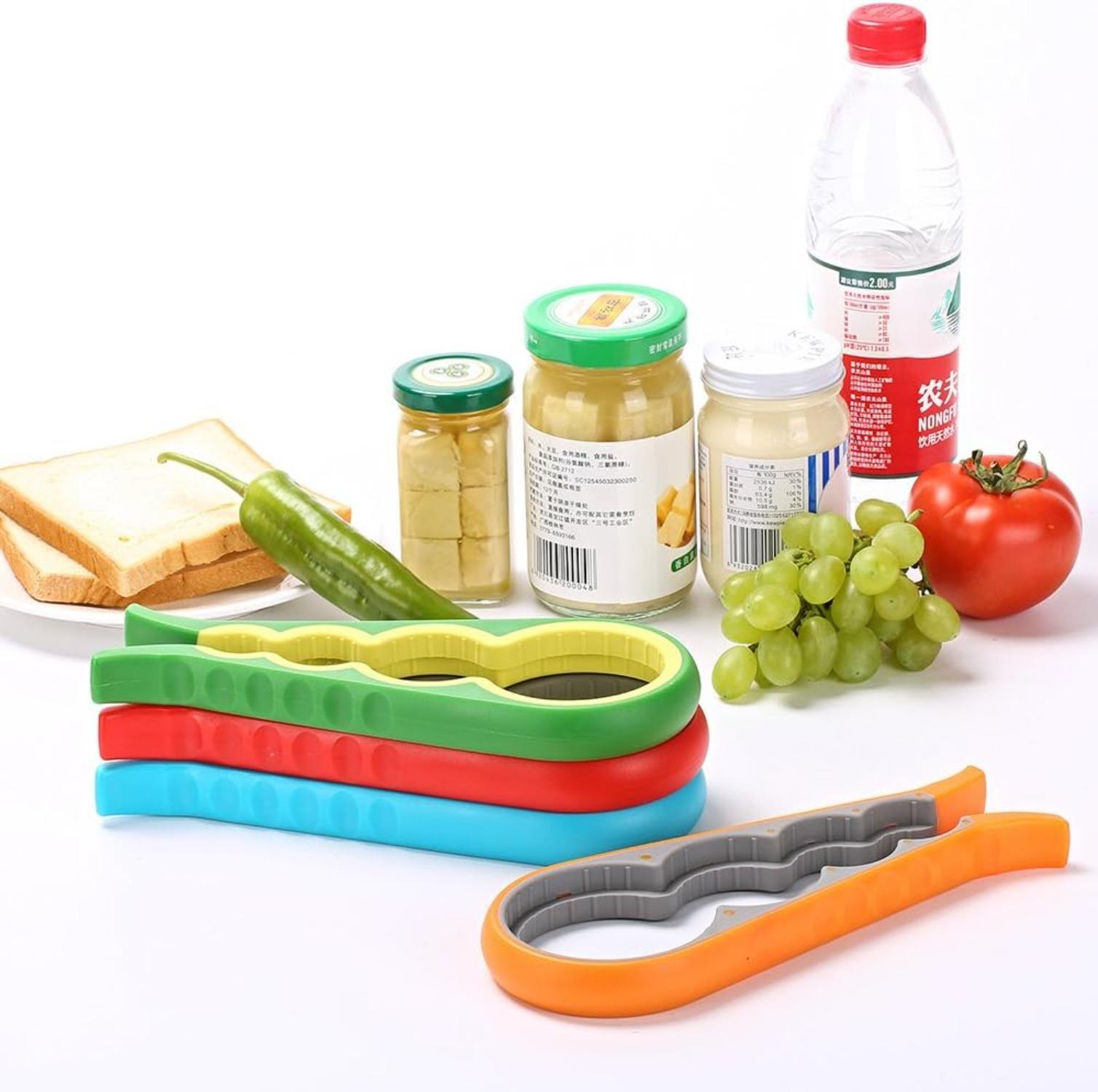 

Открывалка для банок и бутылок для детей и пожилых людей с ослабленными руками, страдающих артритом. Нескользящая ручка открывалки для банок позволяет легко открывать крышки. оранжевый
