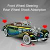 1:24 Scale 300SL 500K Car Toy Model Sound Light Doors Opened Classic Cars Alloy Diecast Shock Absorption Models Kids Presents