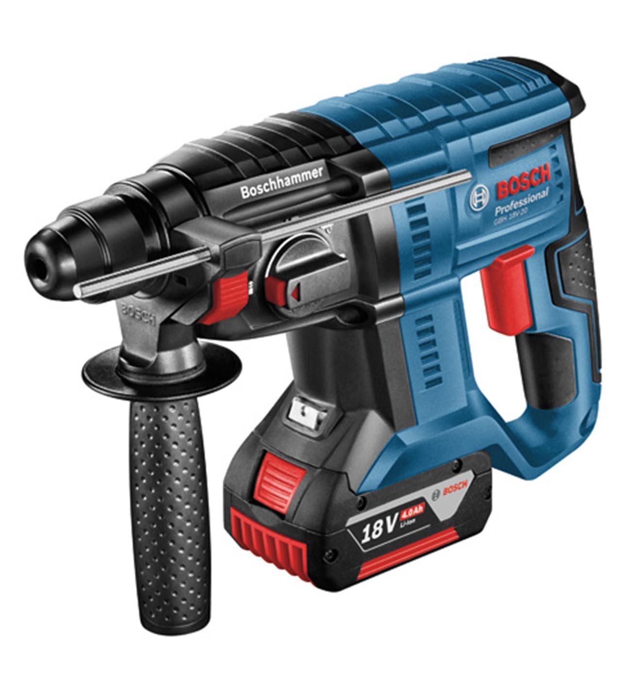 

Bosch Professional SDS Plus 18V Акумуляторний перфоратор x Кейс для перенесення (5.0Ah 2, Зарядний пристрій, В комплекті) GBH18V-20 синій