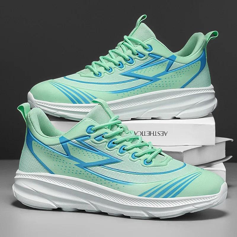 

ELUVA Men Sports Shoes Lightweight Running Sneakers Breathable Training Shoes Non Slip Comfortable Athletic Shoes for Men Gym 46 зелёный