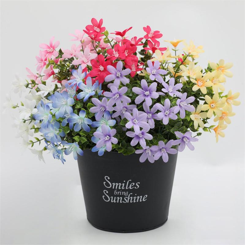 Simulated Flowers Orchid Plum Bouquet Wedding Handheld Flowers Home Decoration Small Fresh Simulated Green Plants Eucalyptus