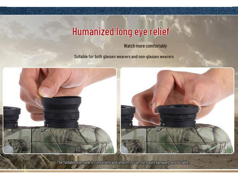 BOSILE 10x50 High Power HD Binoculars with Rangefinder, Low-Light Night Vision for Adults Outdoors