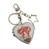 Lovely  Butterfly Heart Mirror Keychain Perfect For Keys Bags And Earphones Trendy Phone Ornament for Women