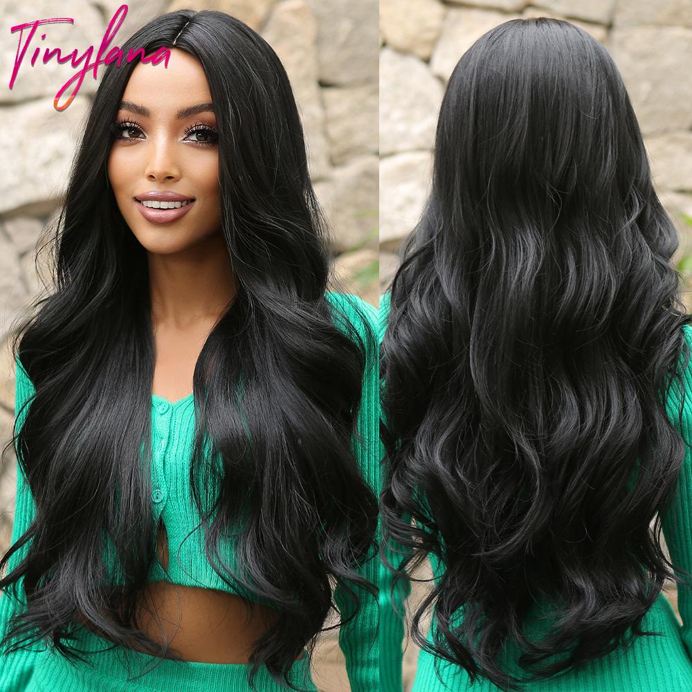 Lang Golvend Bordeaux Donkerrood Synthetisch Haar Pruiken met Pluizige Pony voor Vrouwen Wijnrood Body Wave Halloween Cosplay Natuurlijke pruik