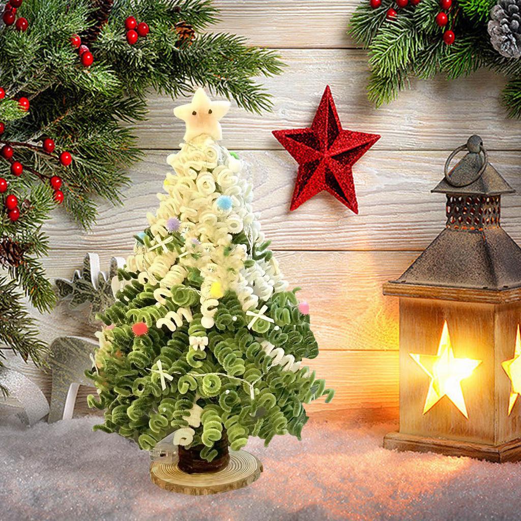 Handmade Twisted Rod Christmas Tree Ornament Green Twisted Rod Christmas Tree Full Set Of Materials Including Light String