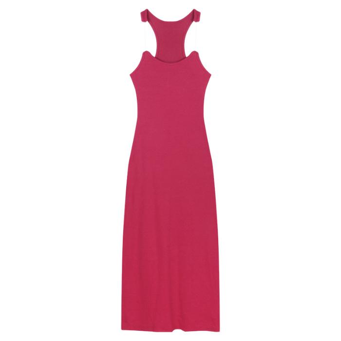 New invisible shoulder strap suspender dress women's clothing summer spice girl sexy skirt temperament hip skirt long dress