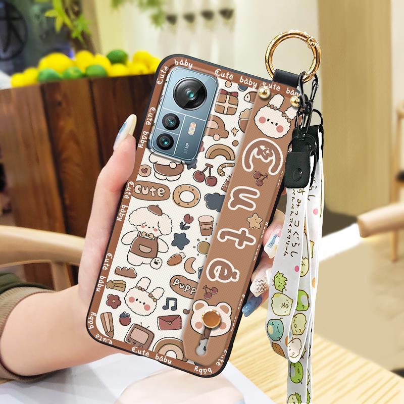 Wrist Strap Kickstand Phone Case For Blackview A85 Cartoon Soft case Dirt-resistant Durable Wristband Cute Anti-knock