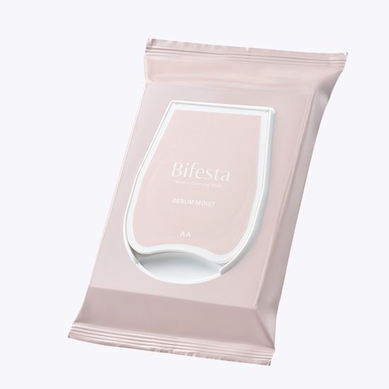 Bifesta Cleansing Tissue Serum Moist, 10 Sheets (Portable)