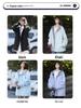 Women's 2024 Spring/Autumn Color Block Plaid Windproof Hooded Sports Top