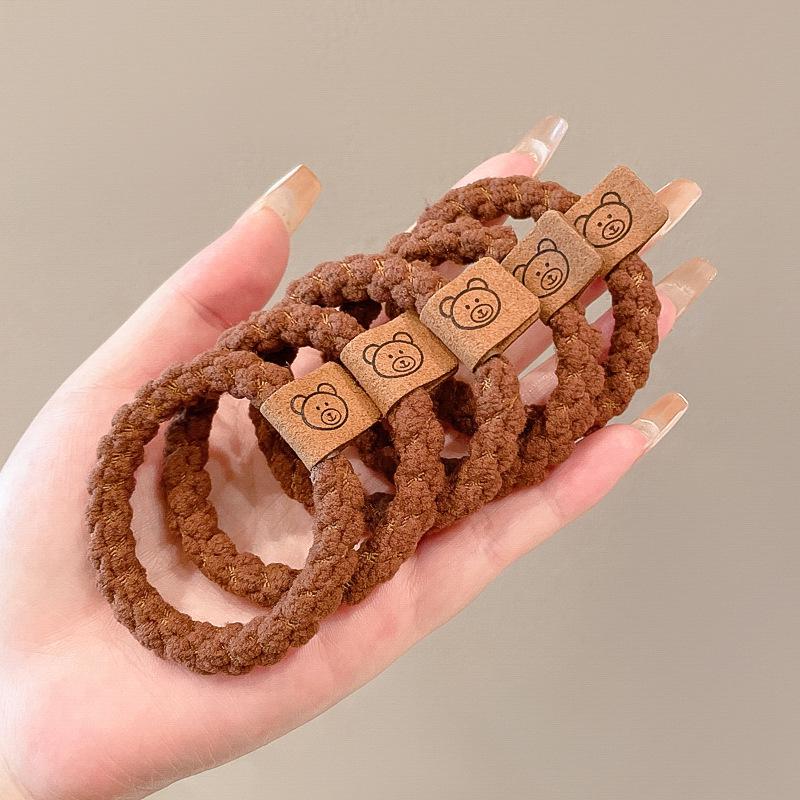 6-Pack Frosted Elastic Hair Rings - Durable, Simple Ponytail Bands for Women