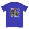 Bruh Im A Pirate Spooky Skeleton Halloween Costumes T-Shirt Beach  Harajuku T-Shirts Men Cotton Comfortable Plus Size Top Tees