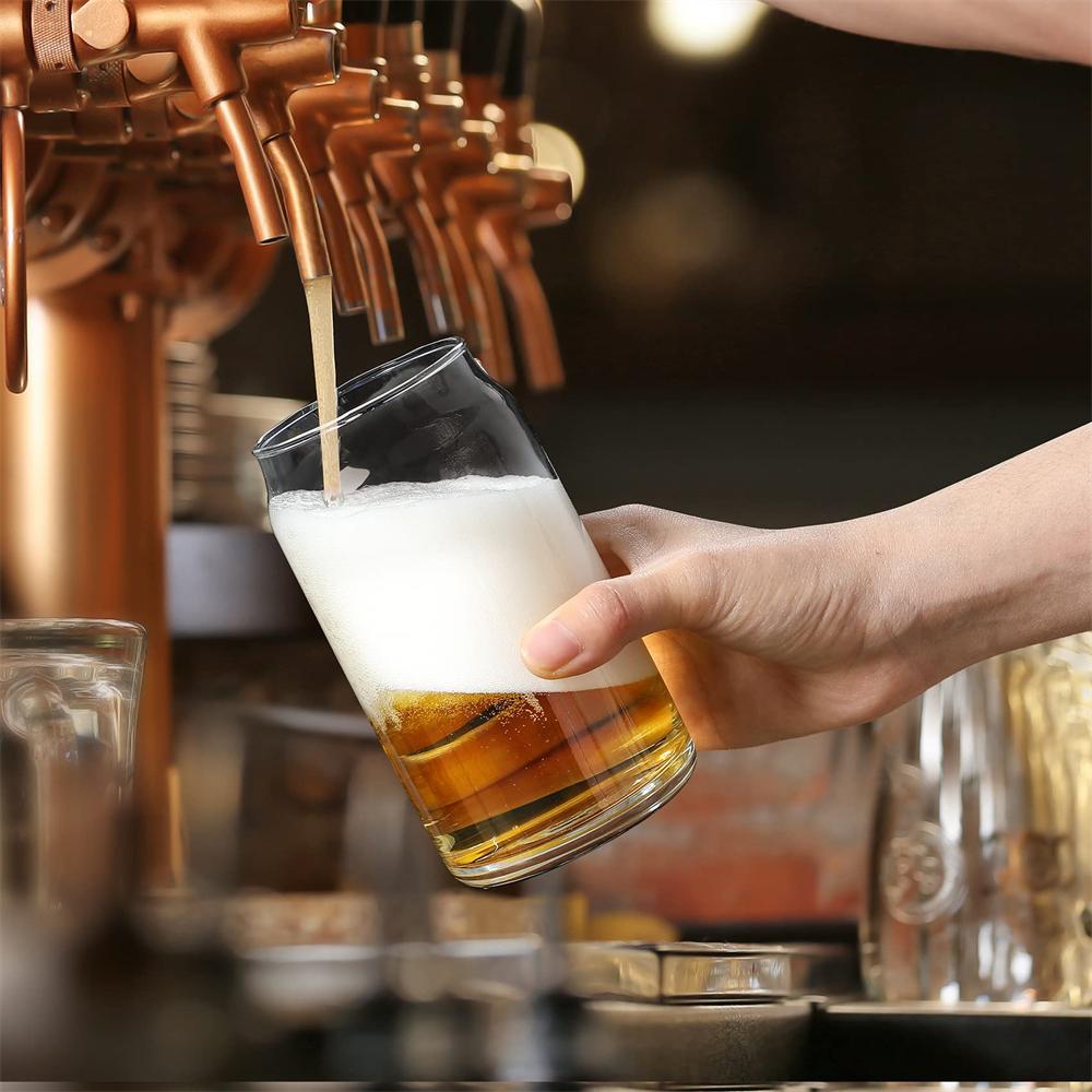 2/4/6 stk Glasskopper i boksform med sølesikre lokk og sugerør 500ml Glasskopp med bonus sugerørbørster Perfekt bursdagsgave