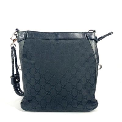 109106 GG Logo Bag Crossbody Shoulder Bag GGCanvas/Leather Black
