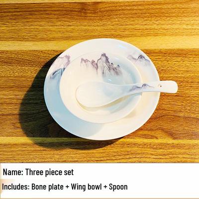 Zhouyue Hengsheng Chinese Landscape Ceramic Tableware Set