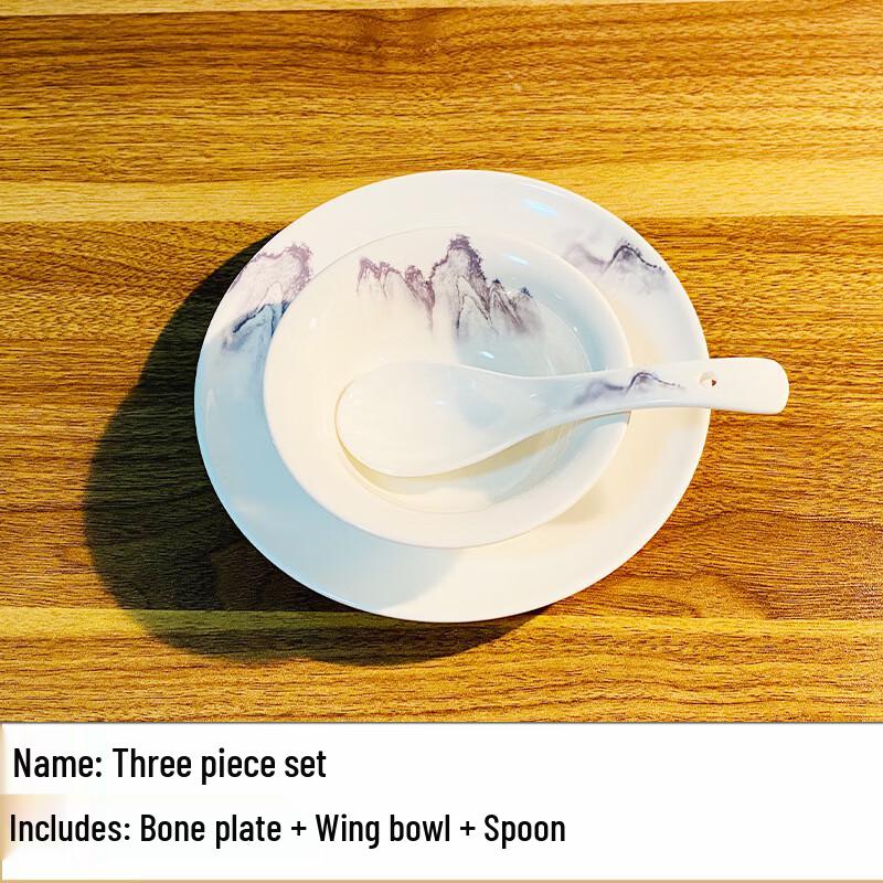 Zhouyue Hengsheng Chinese Landscape Ceramic Tableware Set