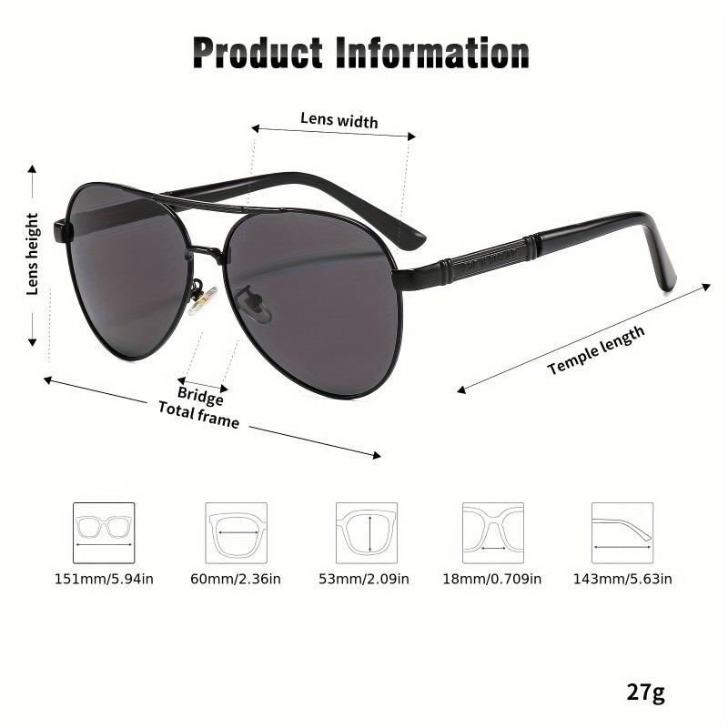 4 Piece Fashionable Polarized Unisex Pilot Sunglasses Protective Multifunctional Glasses