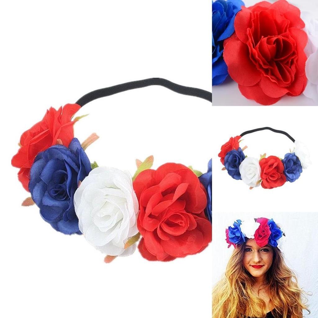 Rot Weiß Blau Blumenkrone Stirnband Für Queens Jubiläumsfeierlichkeiten