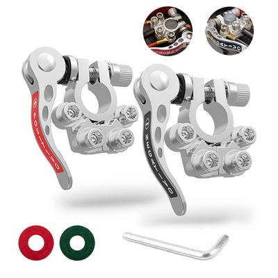 1 Pair Car Battery Terminal Quick Disconnect Auto Cables Connectors Clamps 12V 24V Terminal Clamp 4 Way Car Batteries Top Post