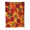 Portable soft warm flannel pizza blanket shape lavash wool sofa badroom plaid plush bedspread winter throw blanket