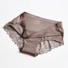 Ladies Sexy Lace Panties  One Oiece Ice Silk Seamless Low-waist Briefs