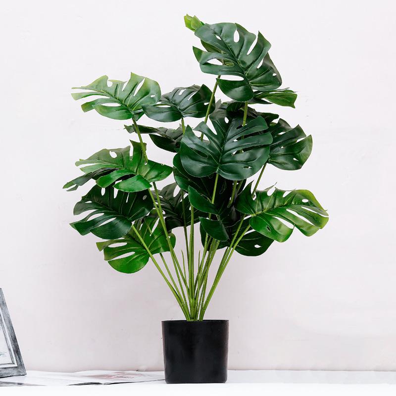Artificial 18-Head Monstera Leaf Home and Outdoor Decor