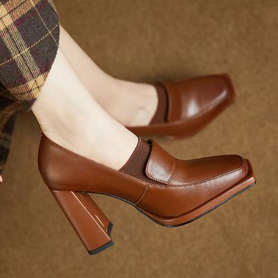 Super High Heels Women Shoes Square Toe Sexy Pumps Chunky Designer Fashion Shoes  Trend Autumn Dress Party Zapatos Mujer