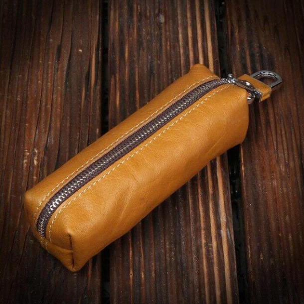 Genuine Cow Leather Men Women Key Bag Women Housekeepers Purse Key Chainwallet CLE