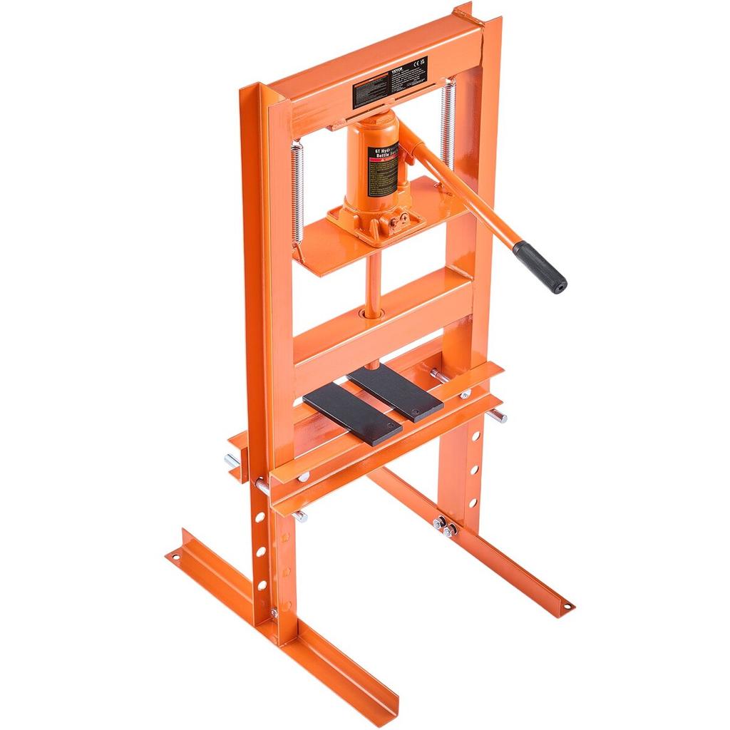 Hydraulic Shop Press 6 Ton with Press Plates H-Frame Benchtop Press Stand