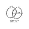 Classic Trendy Twisted Round Hoop Earrings For Women Stainless Steel 3mm Thick Ear Buckle Earrings Vintage Jewelry Accessories