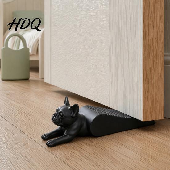 Cale-porte Imprimé en 3D Bouledogue Français Butée Cale Forme de Chien Butée de Porte Décoration de Maison Créative Antidérapant Sans Percage Sol Butée de Porte pour Bureau