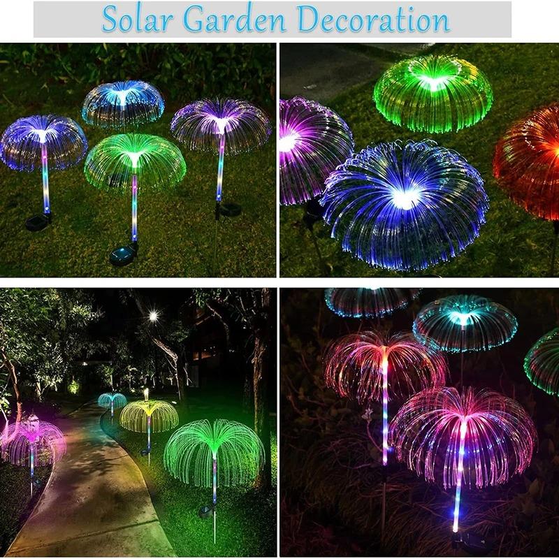 LED Solar Quallen Gartenleuchten Außen Wasserdicht Hof Balkon Gehweg Rasen Hochzeitsparty Weihnachtsdekoration Solarenergie Blumenlampe Halloween