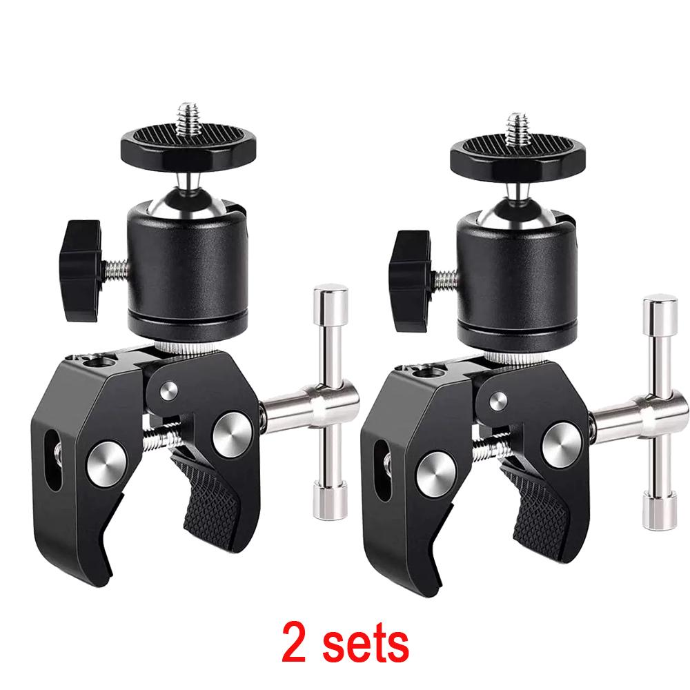 Universal Super Clamp With 1/4 Screw 360 Adjustable Camera Mount Clip Bracket For DSLR GoPro DJI Insta360 Action Camera Table Rod Fixed Shooting