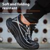 New Fashion Rotating Button Safety Shoes Men Steel Toe Sneaker Air Cushion Work Shoes Man Puncture Proof Work  Protective Shoes