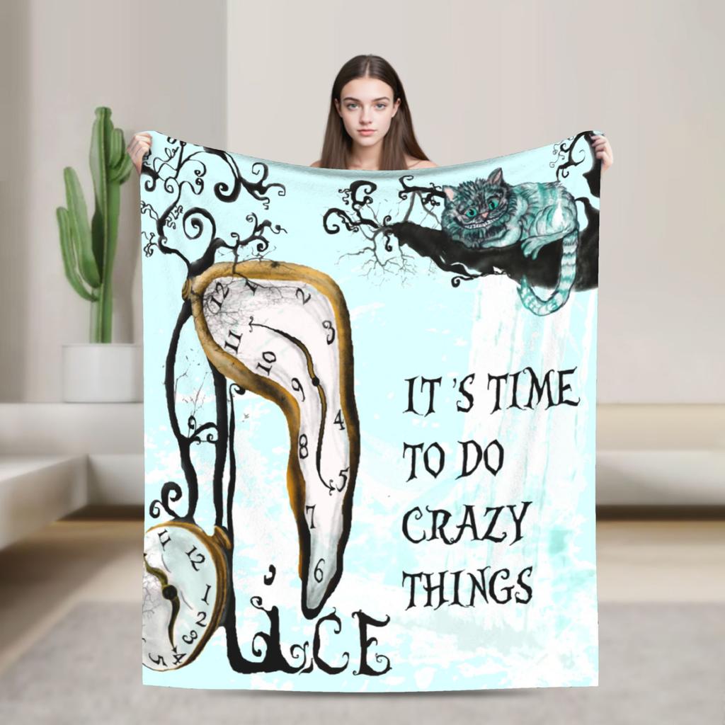 Cartoon Alice in Wonderland  Blankets  Flannel Awesome Warm Throw Blankets for Bed Sofa Autumn/Winter
